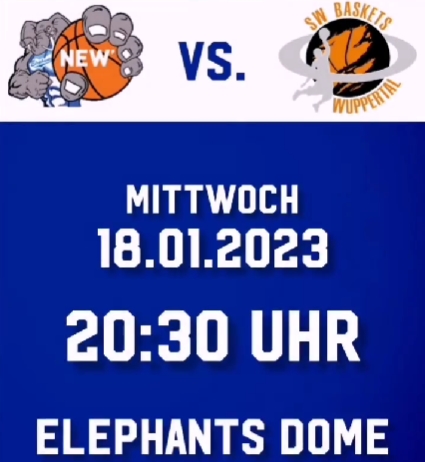 18 1 23 Elephants vs SW Baskets Wuppertal