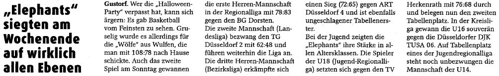 05.11.2013 Presse Elephants Erft Kurier