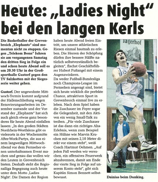 12.11.2014 Elephants Erft Kurier